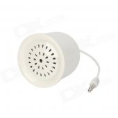 Mini Rechargeable Hi-Fi 2.5W Speaker - White (3.5mm Plug / 9cm-Cable)