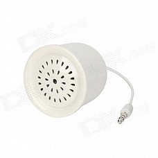 Mini Rechargeable Hi-Fi 2.5W Speaker - White (3.5mm Plug / 9cm-Cable) Mini Rechargeable Hi-Fi 2.5W Speaker - White (3.5mm Plug / 9cm-Cable)