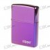 Genuine Zippo Copper Oil Lighter - Abyss Logo (Purple)