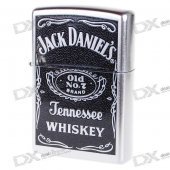 Genuine Zippo Copper Oil Lighter - Jack Daniels (Silver + Black)