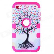 Love Heart Tree Style Protective Silicone Case for IPOD Touch 4 - Dark Pink + White Love Heart Tree Style Protective Silicone Case for IPOD Touch 4 - Dark Pink + White