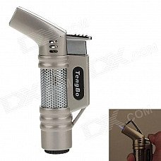 C400033 Aluminum Alloy Windproof Butane Lighter - Silver Gray C400033 Aluminum Alloy Windproof Butane Lighter - Silver Gray