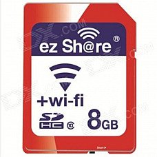 ez Share SDHC Bandwidth 54Mbps Wi-Fi SD Card Memory Card - Red (Class 10 / 8GB) ez Share SDHC Bandwidth 54Mbps Wi-Fi SD Card Memory Card - Red (Class 10 / 8GB)