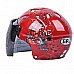 UV Protection Sunscreen Motorcycle / Electric Car Helmet - Red (Free Size)