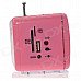 L-908RS Portable MP3 Player Speaker w/ FM / SD / TF / USB / Multi-Color LED - Pink L-908RS Portable MP3 Player Speaker w/ FM / SD / TF / USB / Multi-Color LED - Pink