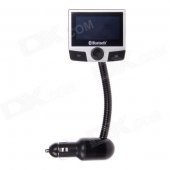 FM8112B 2.4" Screen MP3 Player Bluetooth V2.0 Car Kit w/ FM Transmitter - Black + Silver