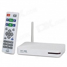 HD Wireless Internet TV Box w/ Wi-Fi / DLNA / USB + Remote Control - White
