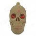 Skull Style USB 2.0 Flash Drive Disk - Khaki + Red (4GB)