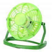 LZZ-111 360 Degree Rotate Mini 4-Blade 1-Mode USB2.0 Fan - Green + White (DC 5V / 110cm)