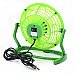 LZZ-111 360 Degree Rotate Mini 4-Blade 1-Mode USB2.0 Fan - Green + White (DC 5V / 110cm) LZZ-111 360 Degree Rotate Mini 4-Blade 1-Mode USB2.0 Fan - Green + White (DC 5V / 110cm)