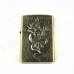 Creative Flame Dragon Pattern Lighter - Antique Brass