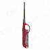 Adjustable Orange Flame Gas Lighter w/ Long Mouth - Red + Gray