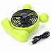 LZZ-01 Mini 5-Blade 2-Mode USB2.0 Fan - Green + Black (DC 5V / 120cm) LZZ-01 Mini 5-Blade 2-Mode USB2.0 Fan - Green + Black (DC 5V / 120cm)