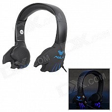 AULA Stylish USB Powered Wired Headset w/ Microphone for PC - Black AULA Stylish USB Powered Wired Headset w/ Microphone for PC - Black