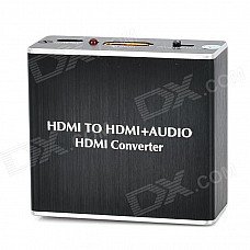 HDMI to HDMI + Audio HDMI Converter - Black HDMI to HDMI + Audio HDMI Converter - Black