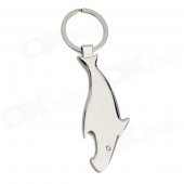 Shark Style Zinc Alloy Bottle Opener Keychain - Silver