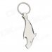 Shark Style Zinc Alloy Bottle Opener Keychain - Silver