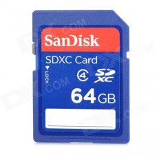 SanDisk SDXC Class4 64GB SD Card - Blue SanDisk SDXC Class4 64GB SD Card - Blue
