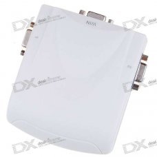 2-Port 250MHz VGA/SVGA/XGA/Multisync Video Splitter (White) 2-Port 250MHz VGA/SVGA/XGA/Multisync Video Splitter (White)