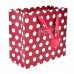 White Dot Pattern Paper Gift Bag - Red