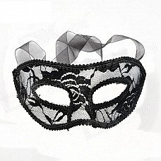 Exquisite Lace Lady Ball Translucent Mask - Black Exquisite Lace Lady Ball Translucent Mask - Black
