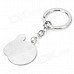 ZB-11 Thumb Up Gesture Stainless Steel Keyring - White + Yellow + Silver