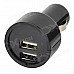 SJ-CAR-USB2 Dual-USB Car Cigarette Lighter Power Adapter w/ LED Voltage Display - Black SJ-CAR-USB2 Dual-USB Car Cigarette Lighter Power Adapter w/ LED Voltage Display - Black
