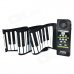 Convenient Flexible 61 Touch Key Piano w/ Speaker - Black + White (4 x AA)