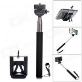 Fat Cat Portable Monopod for Camera + SJ4000 + IPHONE + Samsung Galaxy S5 / S4 / Note 3 / 2 - Black