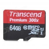 Transcend Premium Micro SDXC TF Flash Memory Card - Black (64GB)