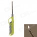 Adjustable Orange Flame Gas Lighter w/ Long Mouth - Green + Gray Adjustable Orange Flame Gas Lighter w/ Long Mouth - Green + Gray