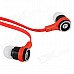 610 Flat Cable Universal In-Ear Earphones for Cellphone / Tablet PC - Red (3.5mm Plug / 120cm-Cable) 610 Flat Cable Universal In-Ear Earphones for Cellphone / Tablet PC - Red (3.5mm Plug / 120cm-Cable)