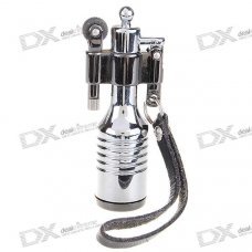 Winebottle Shaped Oil Lighter with Leather Strap