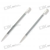 Retractable Metel Stylus for NDS Lite (White/2-Pack)