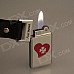 6530 Four Leaves Zinc Alloy Butane Lighter w/ Keyring - Silver 6530 Four Leaves Zinc Alloy Butane Lighter w/ Keyring - Silver