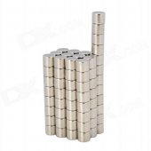 XL-003 6 x 5mm Cylinder Shaped Magnet - Silver (100 PCS)