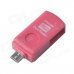 2-in-1 USB 2.0 / Micro USB OTG TF Card Reader for OTG Smartphones and PCs - Deep Pink 2-in-1 USB 2.0 / Micro USB OTG TF Card Reader for OTG Smartphones and PCs - Deep Pink