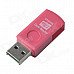 2-in-1 USB 2.0 / Micro USB OTG TF Card Reader for OTG Smartphones and PCs - Deep Pink 2-in-1 USB 2.0 / Micro USB OTG TF Card Reader for OTG Smartphones and PCs - Deep Pink