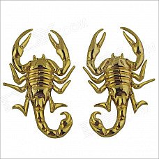 3D Cool ABS Scorpion Style Car Decorative Stickers - Gold (Pair) 3D Cool ABS Scorpion Style Car Decorative Stickers - Gold (Pair)