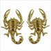 3D Cool ABS Scorpion Style Car Decorative Stickers - Gold (Pair) 3D Cool ABS Scorpion Style Car Decorative Stickers - Gold (Pair)