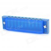 Swan SW1020-2 Aluminum + ABS 10-Hole C-Tune Harmonica - Blue + Silver + Multicolored
