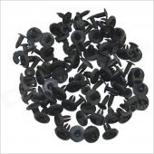 Car Fender Push in Type Plastic Rivets Fastener - Black (100 PCS)