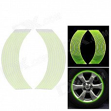 18'' Motorcycle Steel Tyre Reflective Glow-in-the-dark Sticker - Fluorecent Green 18'' Motorcycle Steel Tyre Reflective Glow-in-the-dark Sticker - Fluorecent Green