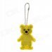 Salzmann 40020 Cute Bear Style Reflective Acrylic Keychain - Silver + Yellow