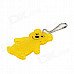 Salzmann 40020 Cute Bear Style Reflective Acrylic Keychain - Silver + Yellow