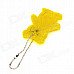 Salzmann 40020 Cute Bear Style Reflective Acrylic Keychain - Silver + Yellow