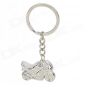 CAFF Cute Motorcycle Style Pendant Alloy Key Chain - Silver