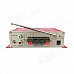 Kinrener HY502 160W 2-CH Hi-Fi Amplifier MP3 Player w/ FM / SD / USB for Car / Motorcycle - Red
