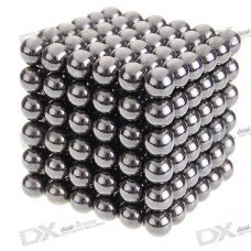 4.7~4.9mm Neodymium NIB Magnet Spheres with Steel Case - Black (216-Piece Pack)