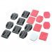 TOZ TZ-GP150 4-Curved + 4-Flat Adhesive Mount Bracket Set for GoPro Hero 2 / 3 / 3+ - Black + Red